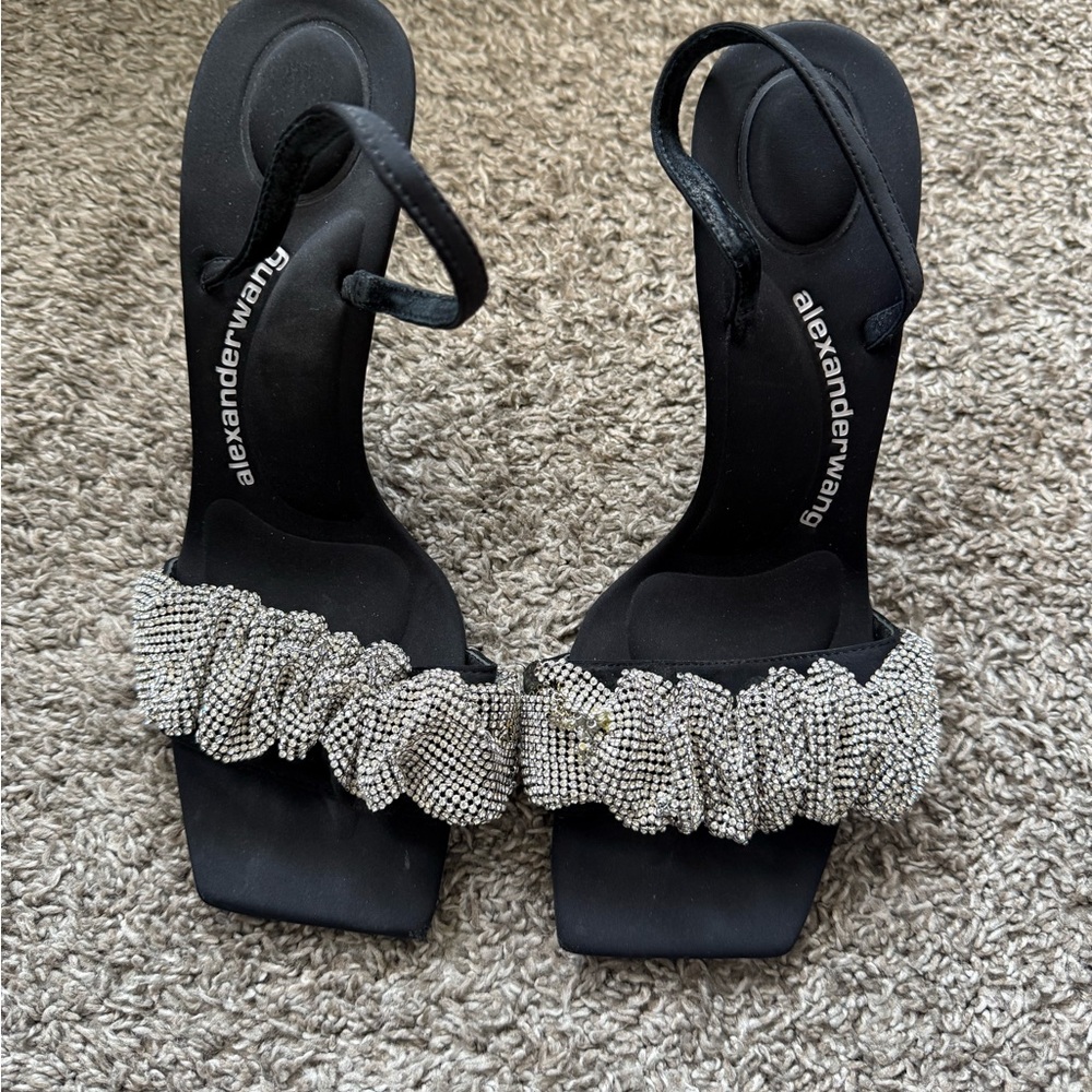 Alexander Wang Black Heels with Silver Embellishments